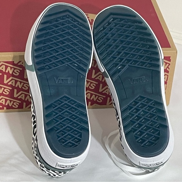 Vans Old Shook Stacked White With Multicolored LeopardUV Ink, Sz 8 - Picture 8 of 10